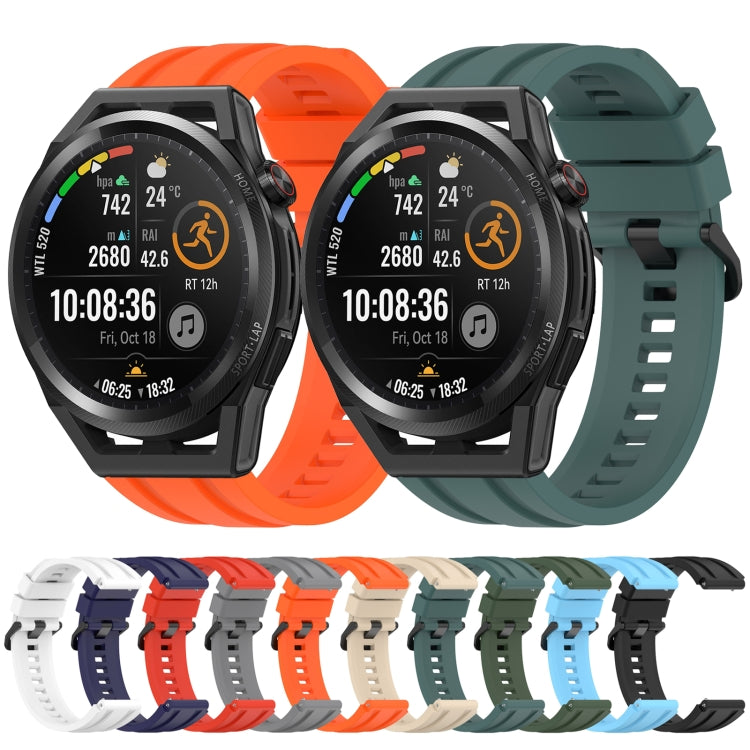 For Huawei Watch 3 Long & Short Sports Solid Color Silicone Watch Band Set(Black) - Watch Bands by PMC TechLife | Online Shopping South Africa | PMC TechLife