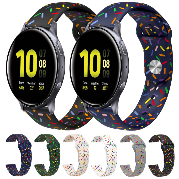 For Samsung Galaxy Watch 5 Pro Sports Rainbow Dots Silicone Buckle Watch Band(Gray) - Watch Bands by PMC Jewellery | Online Shopping South Africa | PMC Jewellery