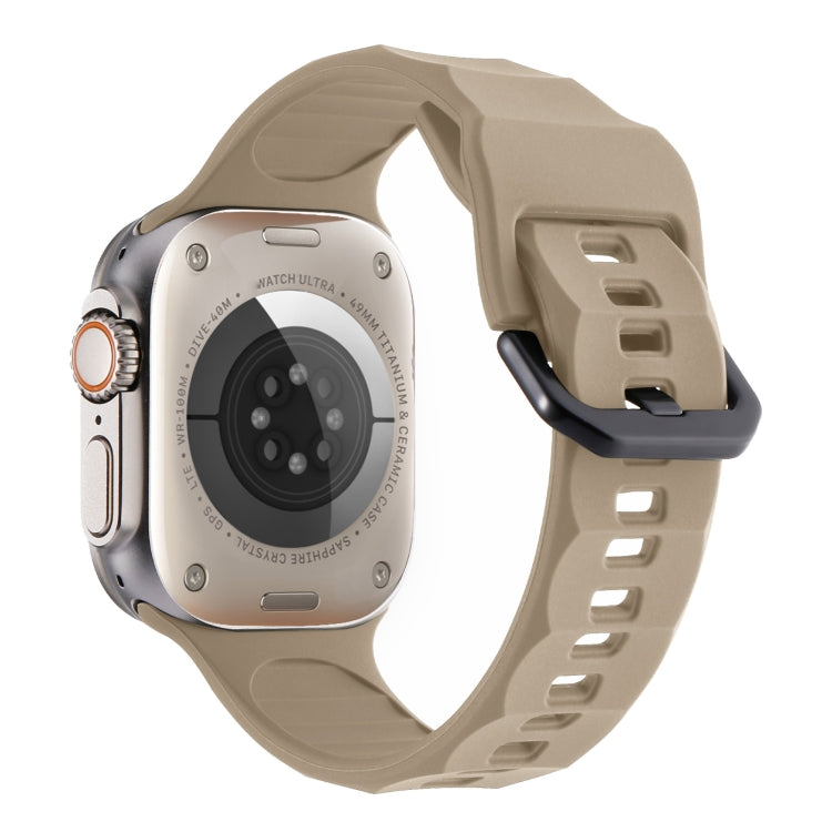 For Apple Watch 3 42mm Ripple Silicone Sports Watch Band(Brown) - Watch Bands by PMC TechLife | Online Shopping South Africa | PMC TechLife