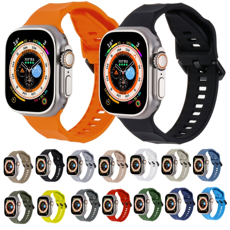 For Apple Watch 42mm Ripple Silicone Sports Watch Band(White) - Watch Bands by PMC TechLife | Online Shopping South Africa | PMC TechLife