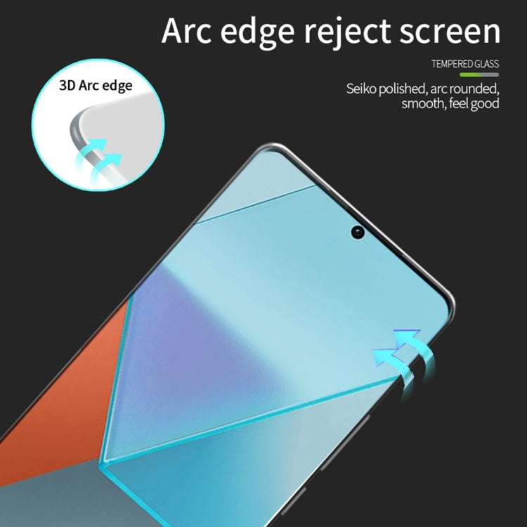 For Xiaomi Redmi Note13 Pro+ MOFI 9H 3D Hot Bending Tempered Glass Film(Black) - free shipping - PMC TechLife - Order now!