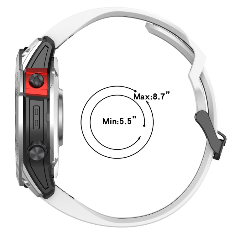 For Garmin Fenix 6S 20mm Two-Color Reverse Buckle Silicone Watch Band(Black+Blue) - Watch Bands by PMC TechLife | Online Shopping South Africa | PMC TechLife
