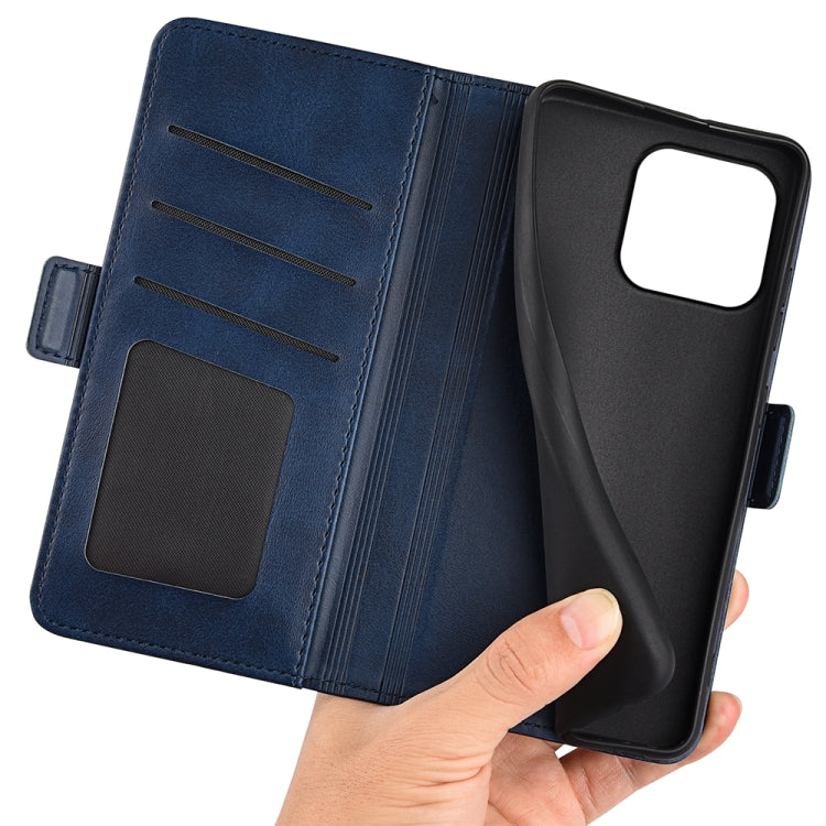 For iPhone 15 Pro Dual-side Magnetic Buckle Horizontal Flip Leather Phone Case(Dark Blue) - free shipping - PMC TechLife - Order now!