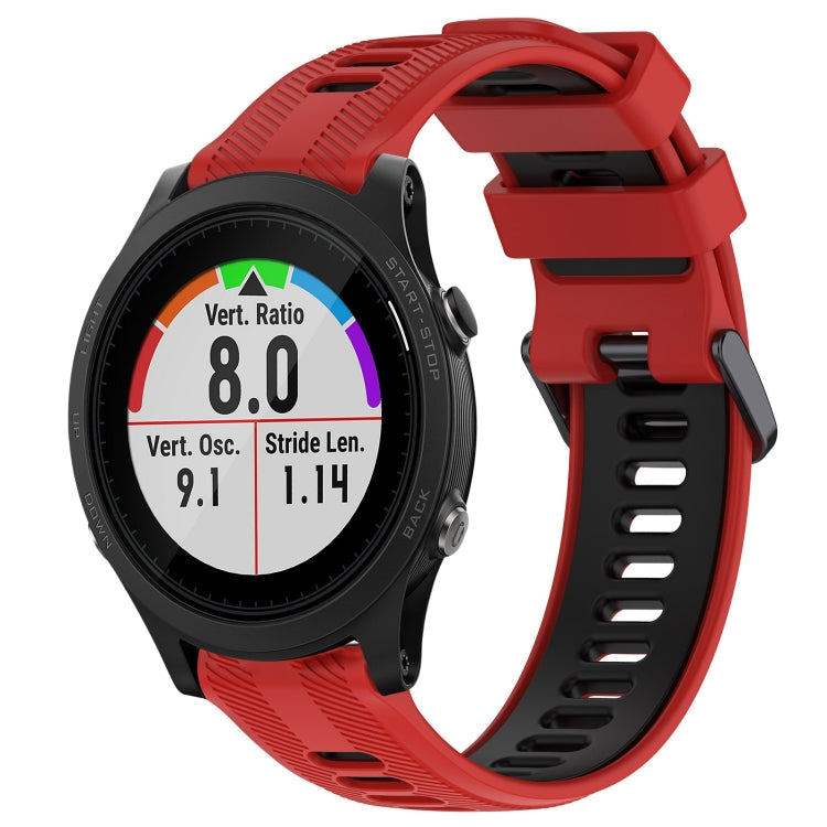 For Garmin Forerunner 935 Sports Two-Color Silicone Watch Band(Red+Black) - Watch Bands by PMC TechLife | Online Shopping South Africa | PMC TechLife