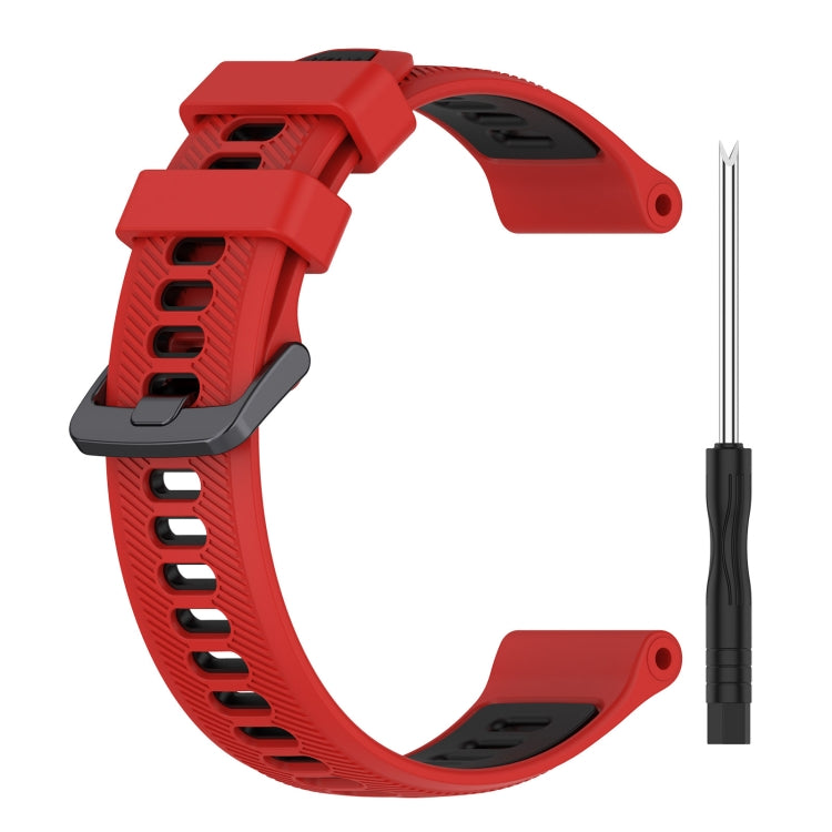 For Garmin Instinct Sports Two-Color Silicone Watch Band(Red+Black) - Watch Bands by PMC TechLife | Online Shopping South Africa | PMC TechLife