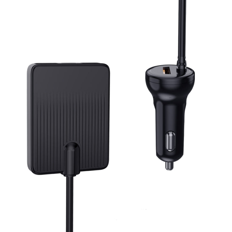 TR-43 For Back Seat PD 18W Fast Charging Car Charger 2m Extention Charger Adapter - Car Charger by PMC TechLife | Online Shopping South Africa | PMC TechLife