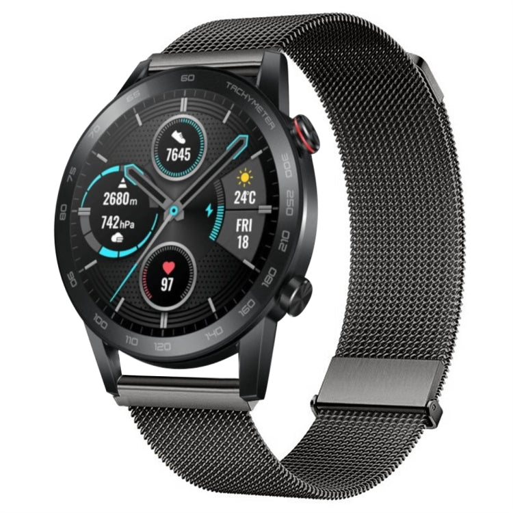 For Honor Magic Watch Milan Double Magnetic Steel Mesh Watch Band(Gray) - Watch Bands by PMC TechLife | Online Shopping South Africa | PMC TechLife