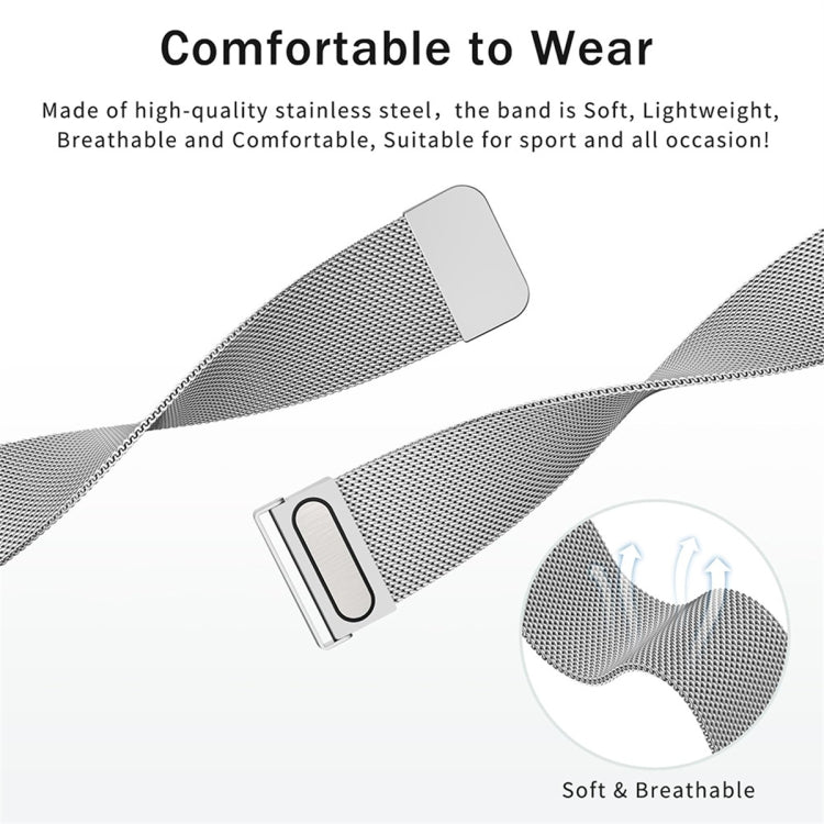 For Honor Magic Watch2 46mm Milan Double Magnetic Steel Mesh Watch Band(Black) - Watch Bands by PMC TechLife | Online Shopping South Africa | PMC TechLife