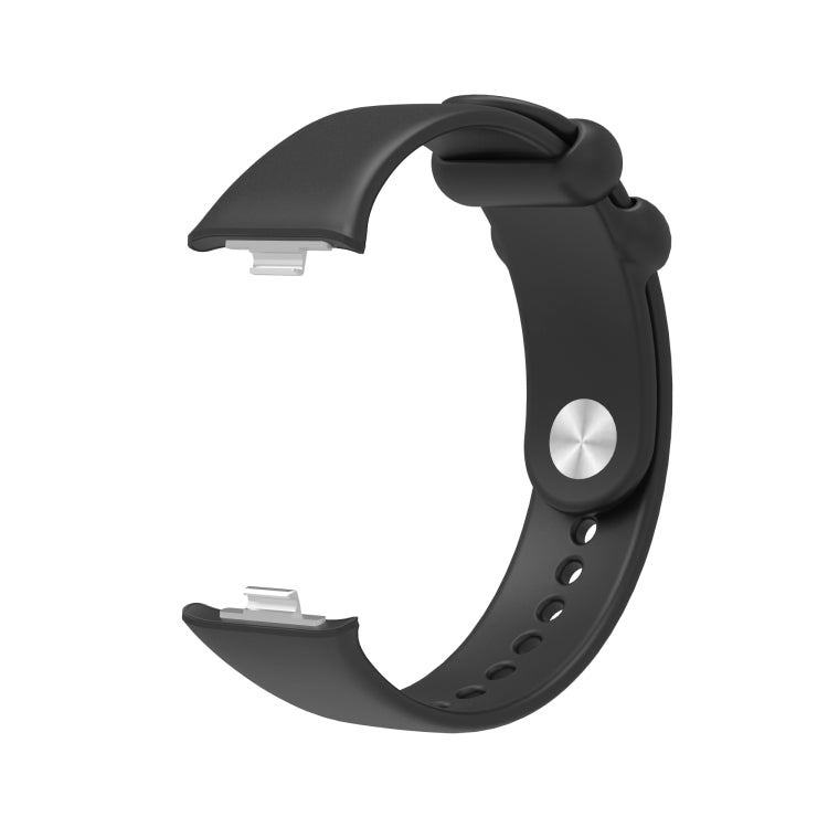 For Xiaomi Mi Band 8 Pro Solid Color Reverse Buckle Silicone Watch Band(Black) - Watch Bands by PMC TechLife | Online Shopping South Africa | PMC TechLife