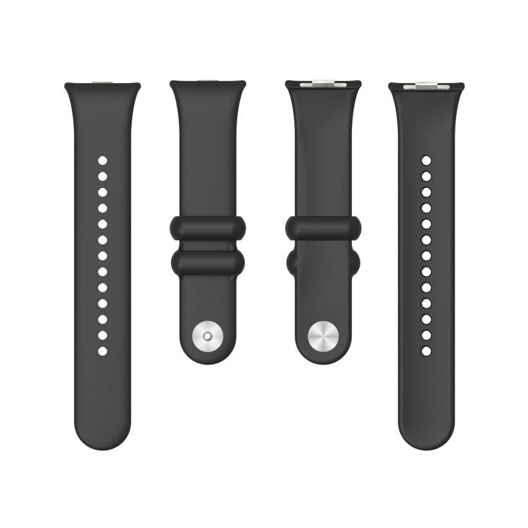 For Xiaomi Mi Band 8 Pro Solid Color Reverse Buckle Silicone Watch Band(Black) - Watch Bands by PMC TechLife | Online Shopping South Africa | PMC TechLife