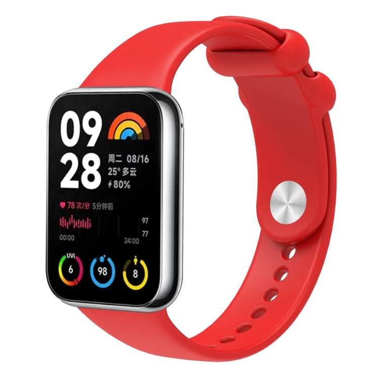 For Xiaomi Mi Band 8 Pro Solid Color Reverse Buckle Silicone Watch Band(Red) - Watch Bands by PMC TechLife | Online Shopping South Africa | PMC TechLife