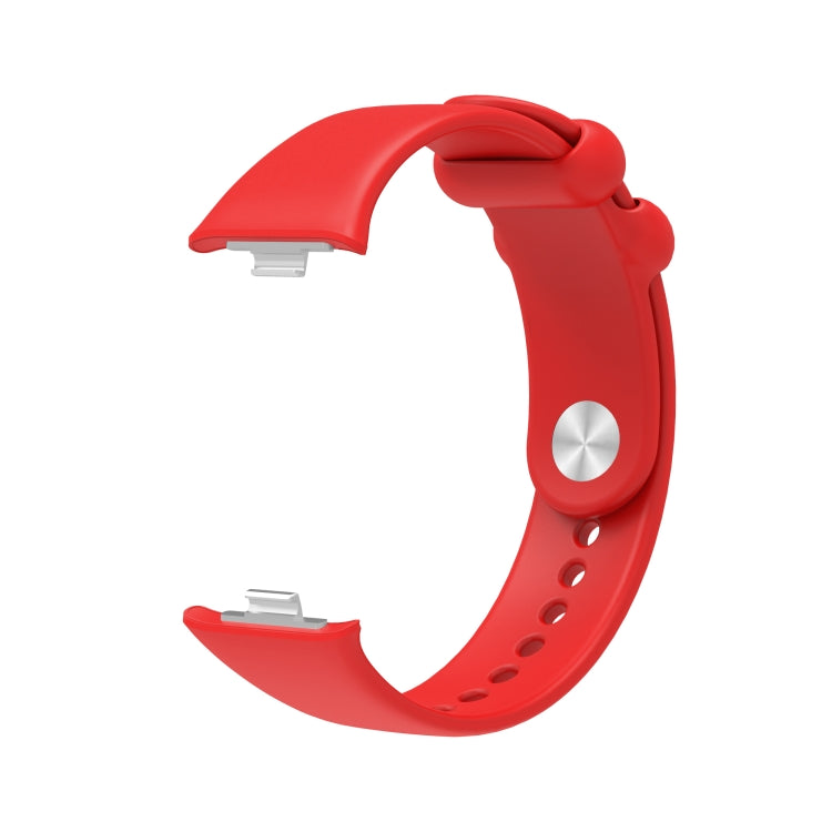 For Xiaomi Mi Band 8 Pro Solid Color Reverse Buckle Silicone Watch Band(Red) - Watch Bands by PMC TechLife | Online Shopping South Africa | PMC TechLife