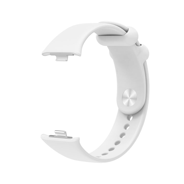 For Xiaomi Mi Band 8 Pro Solid Color Reverse Buckle Silicone Watch Band(White) - Watch Bands by PMC TechLife | Online Shopping South Africa | PMC TechLife