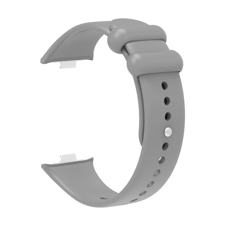 For Xiaomi Smart Band 9 Pro / 8 Pro Solid Color Reverse Buckle Silicone Watch Band(Gray) - Watch Bands by PMC TechLife | Online Shopping South Africa | PMC TechLife | Buy Now Pay Later Mobicred
