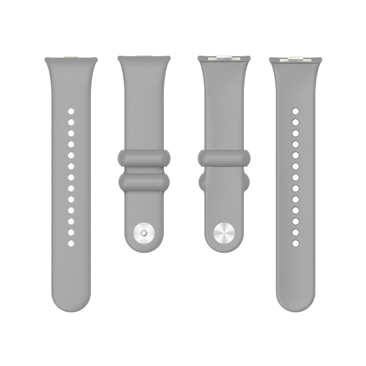 For Xiaomi Smart Band 9 Pro / 8 Pro Solid Color Reverse Buckle Silicone Watch Band(Gray) - Watch Bands by PMC TechLife | Online Shopping South Africa | PMC TechLife | Buy Now Pay Later Mobicred