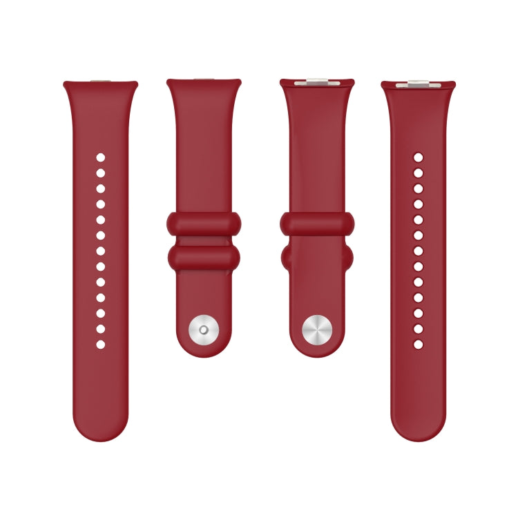 For Xiaomi Smart Band 9 Pro / 8 Pro Solid Color Reverse Buckle Silicone Watch Band(Wine Red) - free shipping - PMC TechLife - Order now!