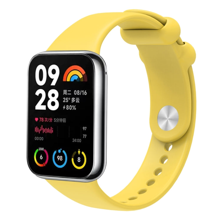 For Xiaomi Mi Band 8 Pro Solid Color Reverse Buckle Silicone Watch Band(Yellow) - Watch Bands by PMC TechLife | Online Shopping South Africa | PMC TechLife