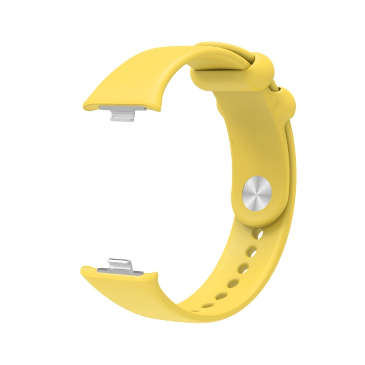 For Xiaomi Mi Band 8 Pro Solid Color Reverse Buckle Silicone Watch Band(Yellow) - Watch Bands by PMC TechLife | Online Shopping South Africa | PMC TechLife