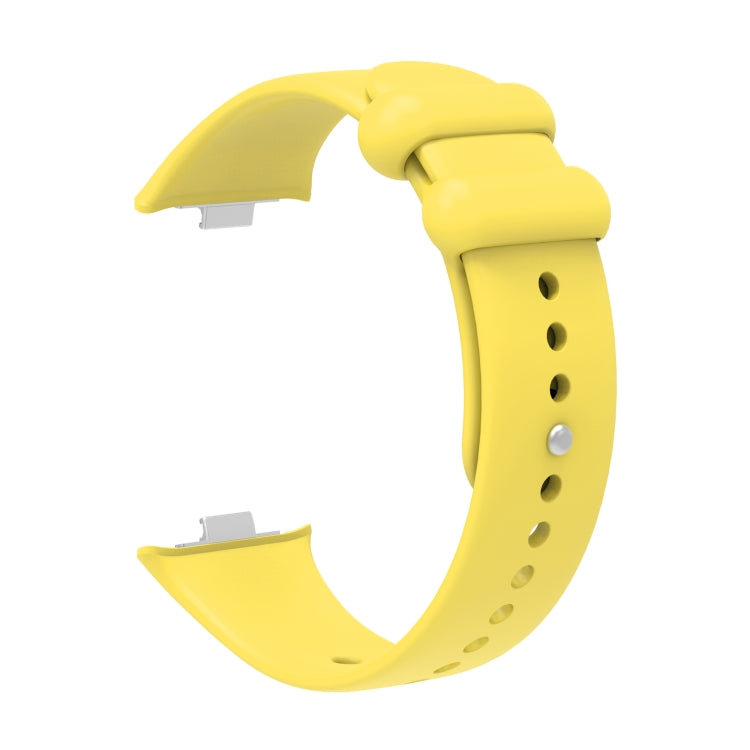 For Xiaomi Mi Band 8 Pro Solid Color Reverse Buckle Silicone Watch Band(Yellow) - Watch Bands by PMC TechLife | Online Shopping South Africa | PMC TechLife