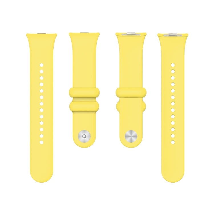 For Xiaomi Mi Band 8 Pro Solid Color Reverse Buckle Silicone Watch Band(Yellow) - Watch Bands by PMC TechLife | Online Shopping South Africa | PMC TechLife