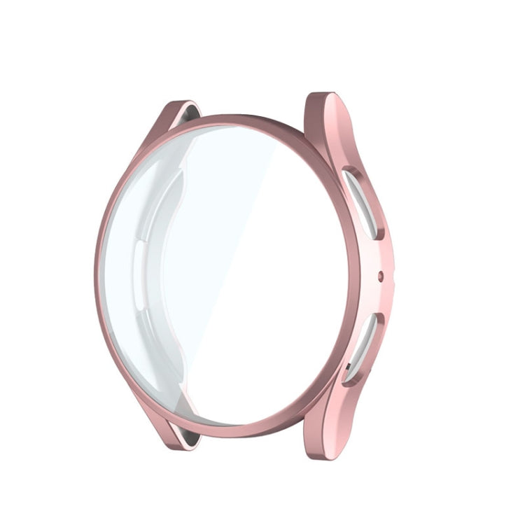For Samsung Galaxy Watch6 44mm ENKAY Hat-Prince Full Coverage Electroplated Soft TPU Case with Screen Protection(Pink) - Watch Cases by ENKAY | Online Shopping South Africa | PMC TechLife