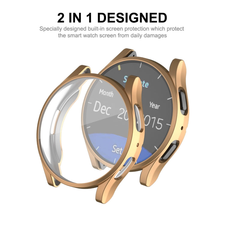 For Samsung Galaxy Watch6 40mm ENKAY Hat-Prince Full Coverage Electroplated Soft TPU Case with Screen Protection(Silver) - Watch Cases by ENKAY | Online Shopping South Africa | PMC TechLife