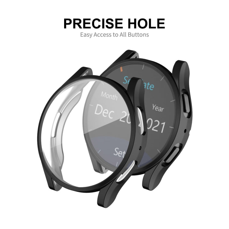 For Samsung Galaxy Watch6 40mm ENKAY Hat-Prince Full Coverage Electroplated Soft TPU Case with Screen Protection(Silver) - Watch Cases by ENKAY | Online Shopping South Africa | PMC TechLife