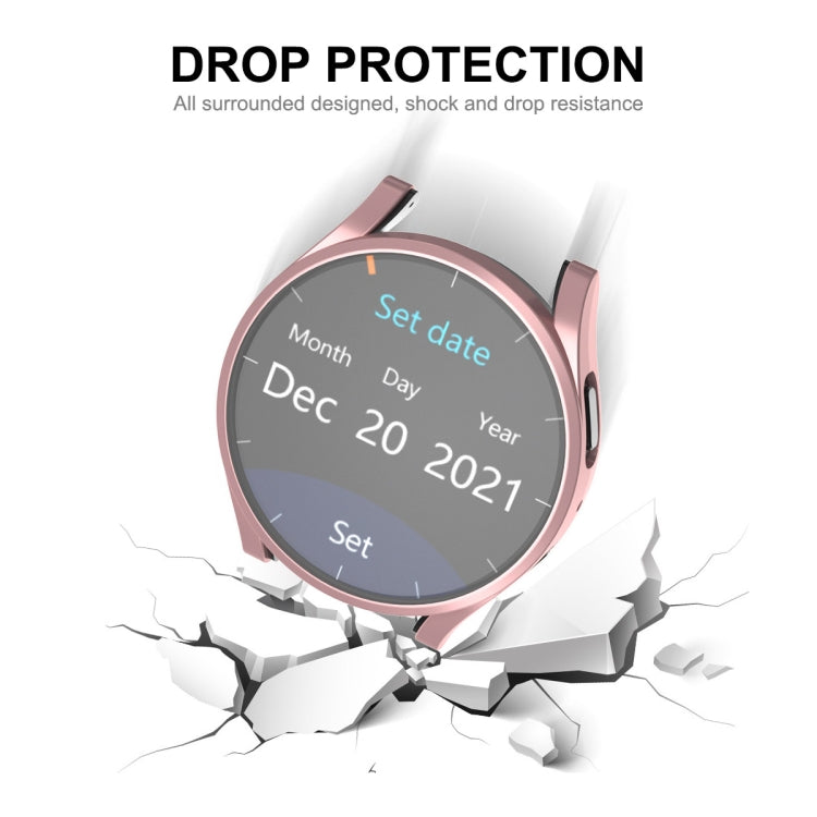 For Samsung Galaxy Watch6 44mm ENKAY Hat-Prince Full Coverage Electroplated Soft TPU Case with Screen Protection(Black) - Watch Cases by ENKAY | Online Shopping South Africa | PMC TechLife
