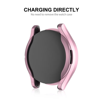 For Samsung Galaxy Watch6 Classic 43mm ENKAY Hat-Prince Electroplated Soft TPU Case + 0.2mm 9H Glass Screen Protector(Rose Gold) - Watch Cases by ENKAY | Online Shopping South Africa | PMC Jewellery