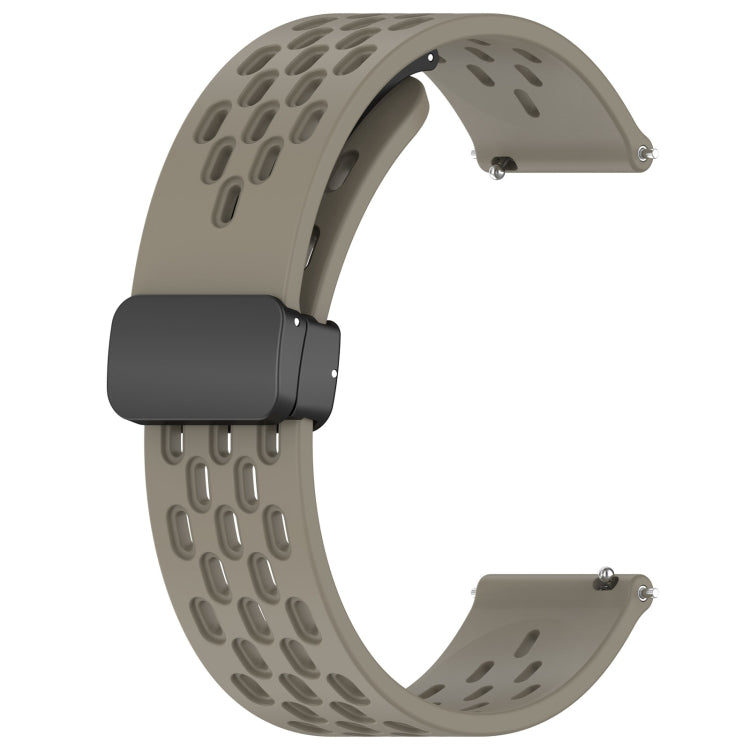 Compatible with Garmin Vivoactive3 Music 20mm Folding Magnetic Clasp Silicone Watch Band(Space Ash) - free shipping - PMC TechLife - Order now!