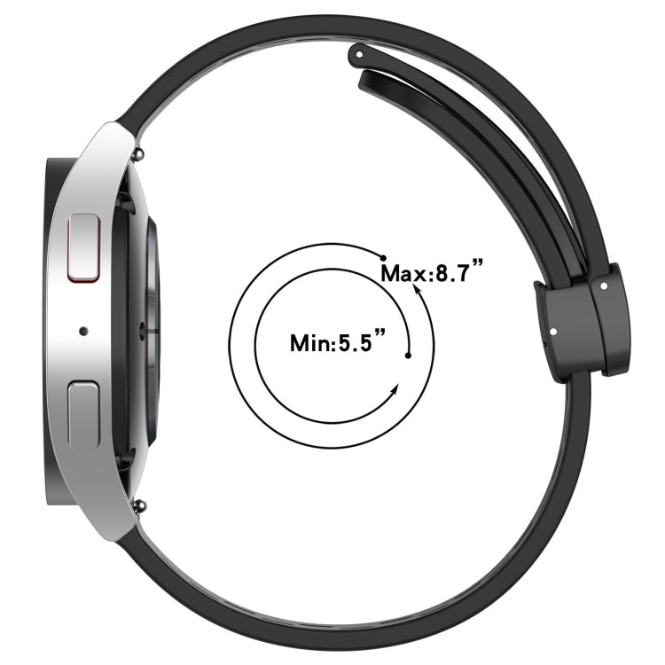 Compatible with Garmin Compatible witherunner Sq2 Music 20mm Folding Magnetic Clasp Silicone Watch Band(Black) - free shipping - PMC TechLife - Order now!