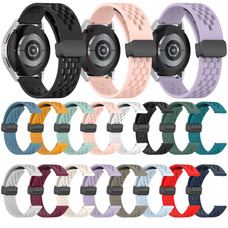 For Amazfit Pop 20mm Folding Magnetic Clasp Silicone Watch Band(White) - free shipping - PMC TechLife - Order now!
