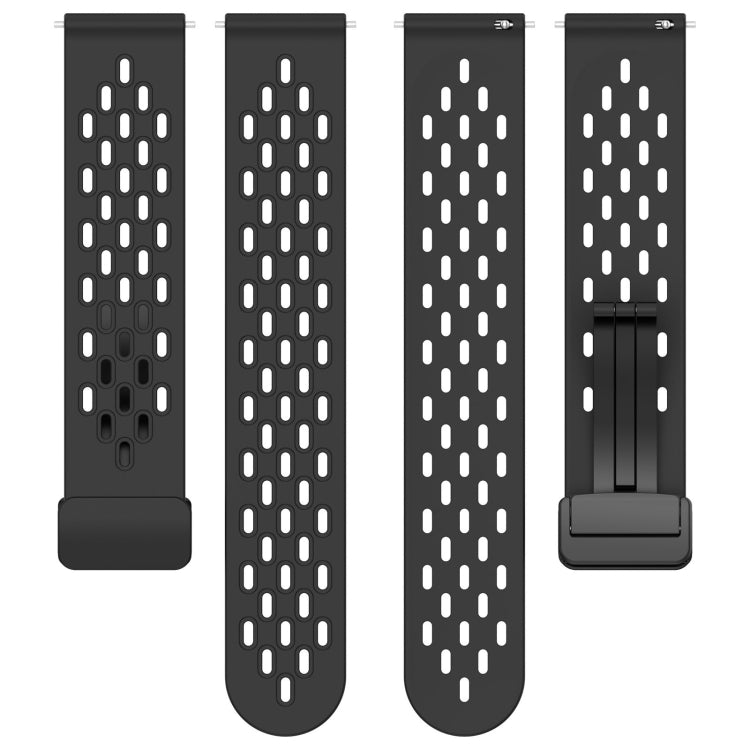 For Amazfit Pop 20mm Folding Magnetic Clasp Silicone Watch Band(White) - free shipping - PMC TechLife - Order now!