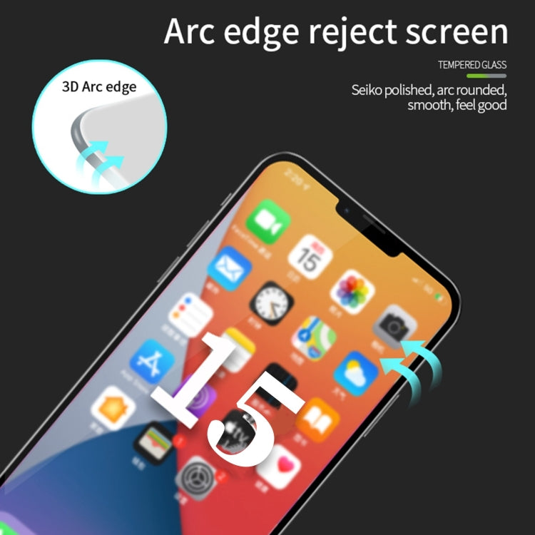 For iPhone 15 Plus PINWUYO 9H 3D Curved Full Screen Explosion-proof Tempered Glass Film(Black) - iPhone 15 Plus Tempered Glass by PINWUYO | Online Shopping South Africa | PMC TechLife | Buy Now Pay Later Mobicred