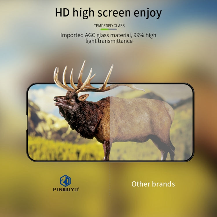 For iPhone 15 Pro PINWUYO 9H 3D Curved Full Screen Explosion-proof Tempered Glass Film(Black) - iPhone 15 Pro Tempered Glass by PINWUYO | Online Shopping South Africa | PMC TechLife | Buy Now Pay Later Mobicred