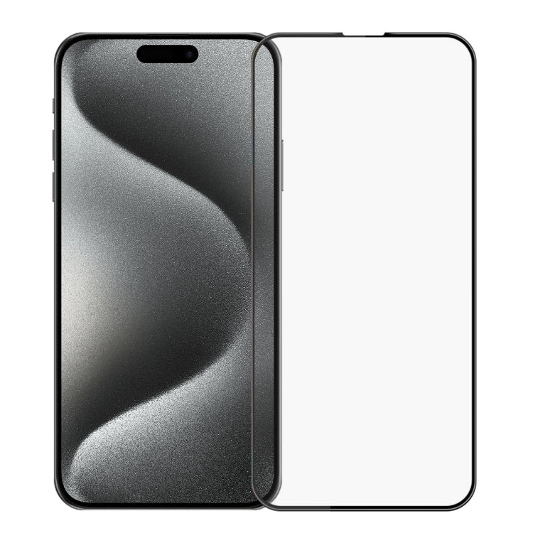 For iPhone 15 Pro Max PINWUYO 9H 3D Curved Full Screen Explosion-proof Tempered Glass Film(Black) - iPhone 15 Pro Max Tempered Glass by PINWUYO | Online Shopping South Africa | PMC TechLife | Buy Now Pay Later Mobicred
