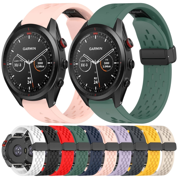Compatible with Garmin Quatix 7 Pro 22mm Folding Buckle Hole Silicone Watch Band(Dark Gray) - free shipping - PMC TechLife - Order now!