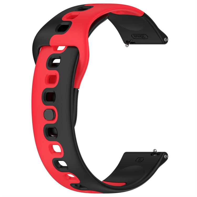 For Samsung Gear S3 Classic / Frontier 22mm Double Color Silicone Watch Band(Black+Red) - Watch Bands by PMC TechLife | Online Shopping South Africa | PMC TechLife