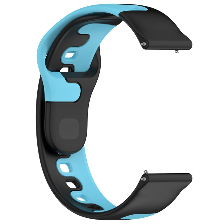 For Samsung Gear S3 Classic / Frontier 22mm Double Color Silicone Watch Band(Black+Blue) - Watch Bands by PMC TechLife | Online Shopping South Africa | PMC TechLife