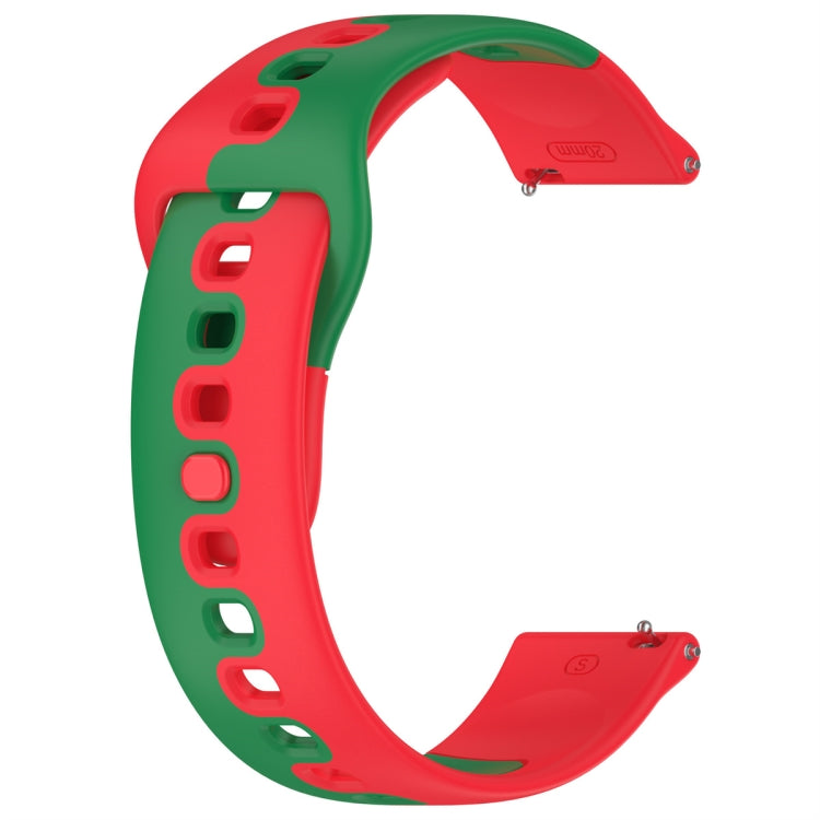 For Samsung Gear S3 Classic / Frontier 22mm Double Color Silicone Watch Band(Red+Green) - free shipping - PMC TechLife - Order now!