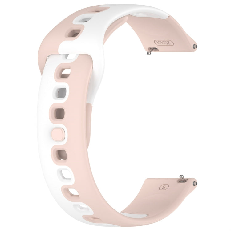 For Samsung Gear S3 Classic / Frontier 22mm Double Color Silicone Watch Band(Pink+White) - Watch Bands by PMC TechLife | Online Shopping South Africa | PMC TechLife