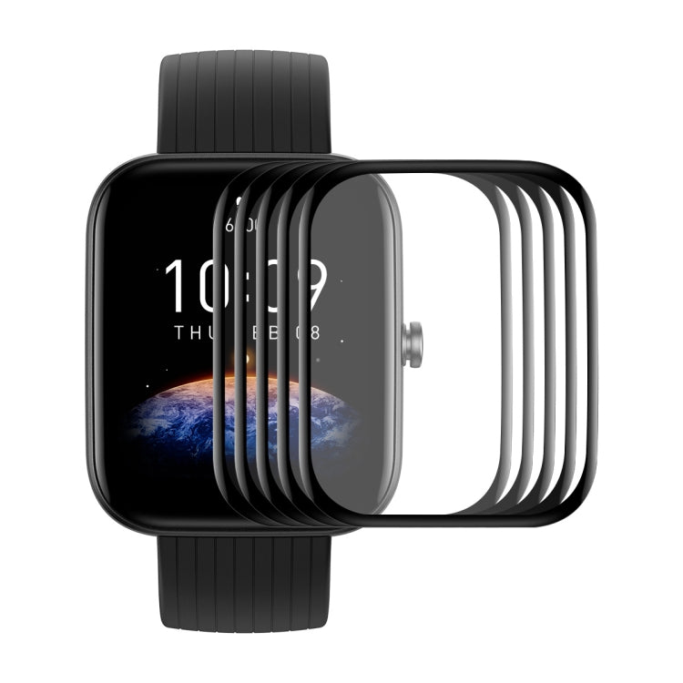 For Amazfit Bip 5 / Bip 5 Pro 5pcs ENKAY 3D Full Coverage Soft PC Edge PMMA HD Screen Film - Screen Protector by ENKAY | Online Shopping South Africa | PMC TechLife | Buy Now Pay Later Mobicred