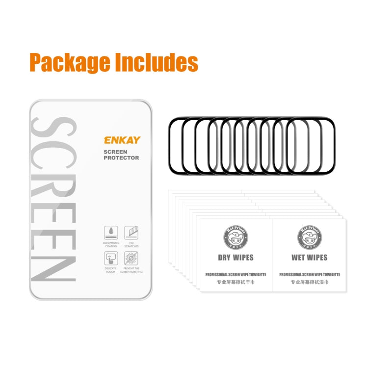 For Amazfit Bip 5 / Bip 5 Pro 10pcs ENKAY 3D Full Coverage Soft PC Edge PMMA HD Screen Film - Screen Protector by ENKAY | Online Shopping South Africa | PMC TechLife | Buy Now Pay Later Mobicred