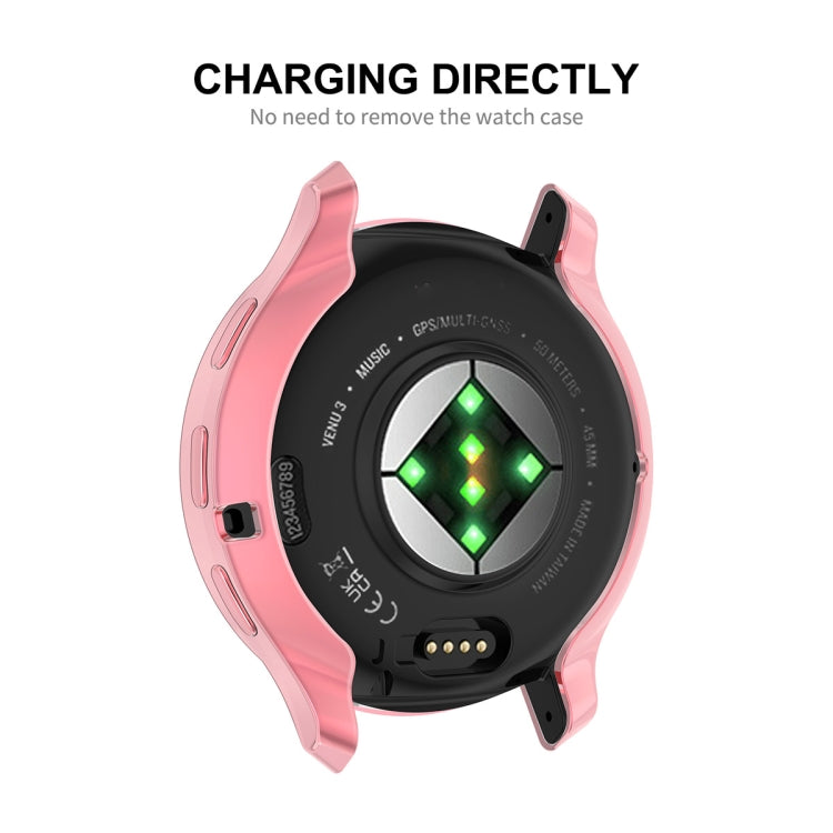 Compatible with Garmin Venu 3 ENKAY Hat-Prince Full Coverage Electroplated TPU Watch Case with Screen Protection(Silver) - Watch Cases by ENKAY | Online Shopping South Africa | PMC TechLife | Buy Now Pay Later Mobicred