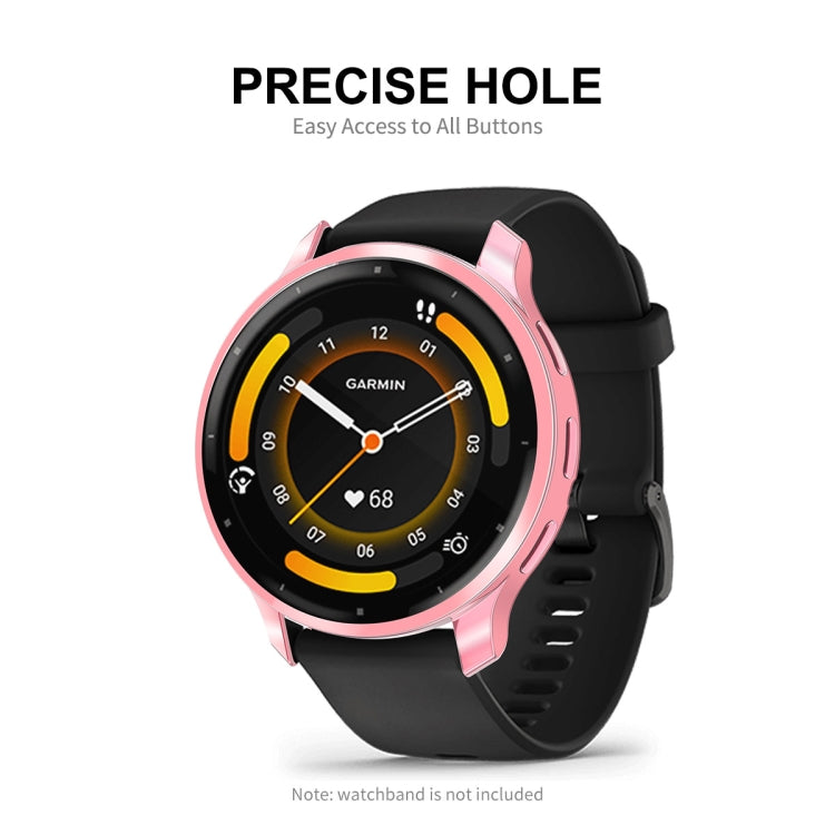 Compatible with Garmin Venu 3 ENKAY Hat-Prince Full Coverage Electroplated TPU Watch Case with Screen Protection(Silver) - Watch Cases by ENKAY | Online Shopping South Africa | PMC TechLife | Buy Now Pay Later Mobicred