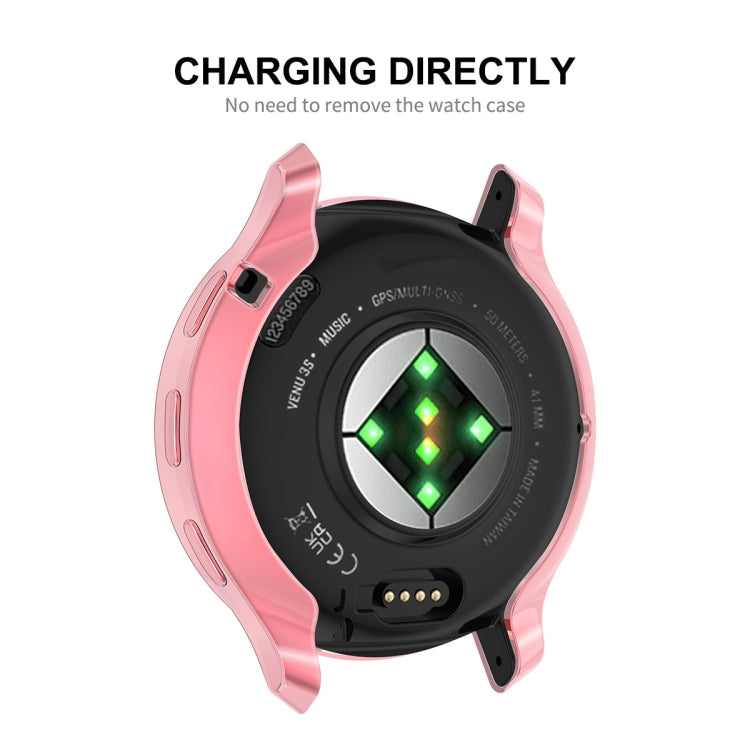 Compatible with Garmin Venu 3S ENKAY Hat-Prince Full Coverage Electroplated TPU Watch Case with Screen Protection(Silver) - free shipping - PMC TechLife - Order now!