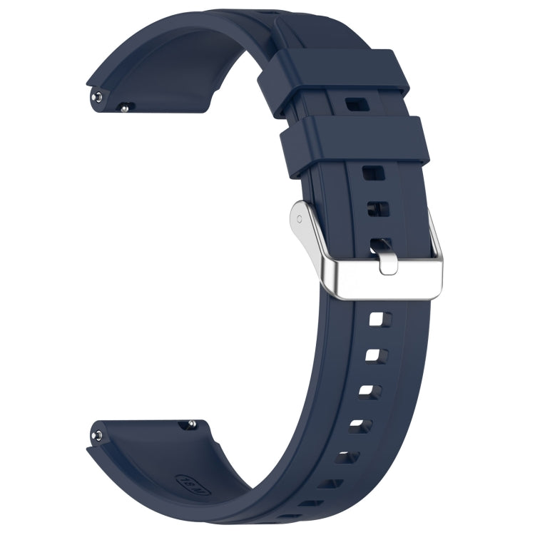 For Huawei Watch GT4 46mm Official Steps Style Silver Buckle Silicone Watch Band(Midnight) - Watch Bands by PMC TechLife | Online Shopping South Africa | PMC TechLife