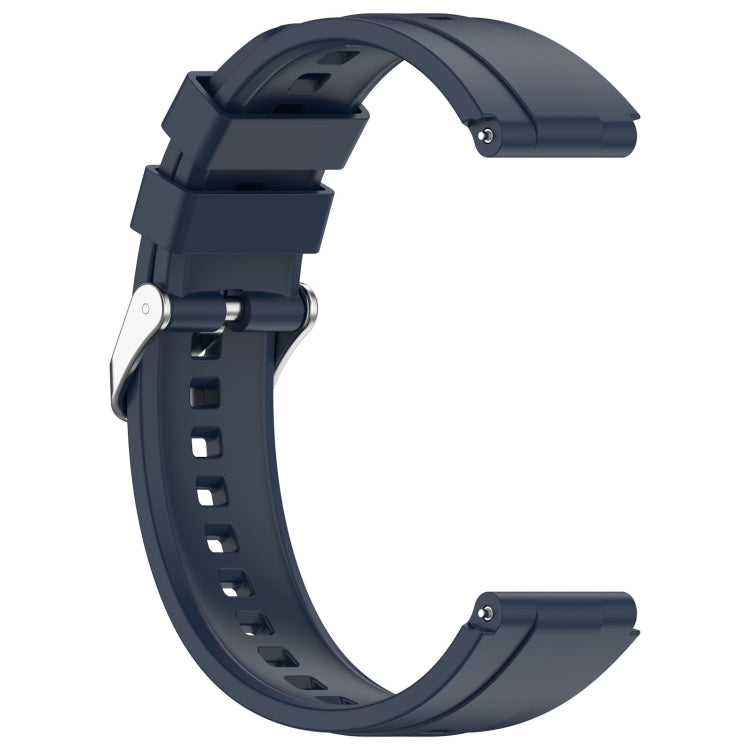 For Huawei Watch GT4 46mm Official Steps Style Silver Buckle Silicone Watch Band(Midnight) - Watch Bands by PMC TechLife | Online Shopping South Africa | PMC TechLife