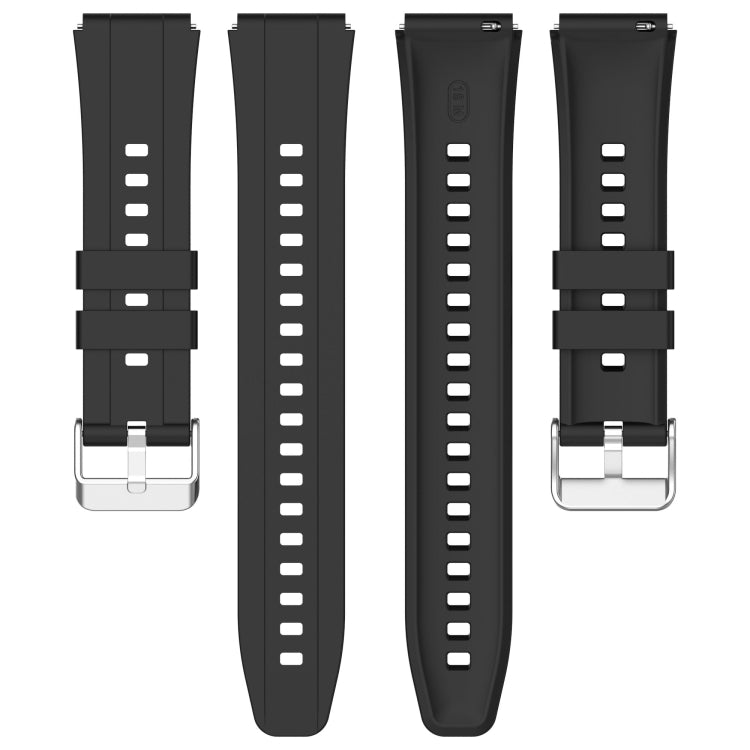 For Huawei Watch GT4 41mm Official Steps Style Silver Buckle Silicone Watch Band(White) - Watch Bands by PMC TechLife | Online Shopping South Africa | PMC TechLife