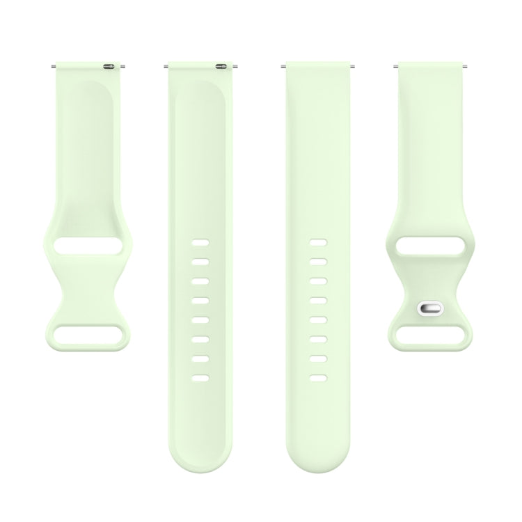 For Amazfit Active L Butterfly 8-shaped Buckle Silicone Watch Band(Green) - Watch Bands by PMC TechLife | Online Shopping South Africa | PMC TechLife